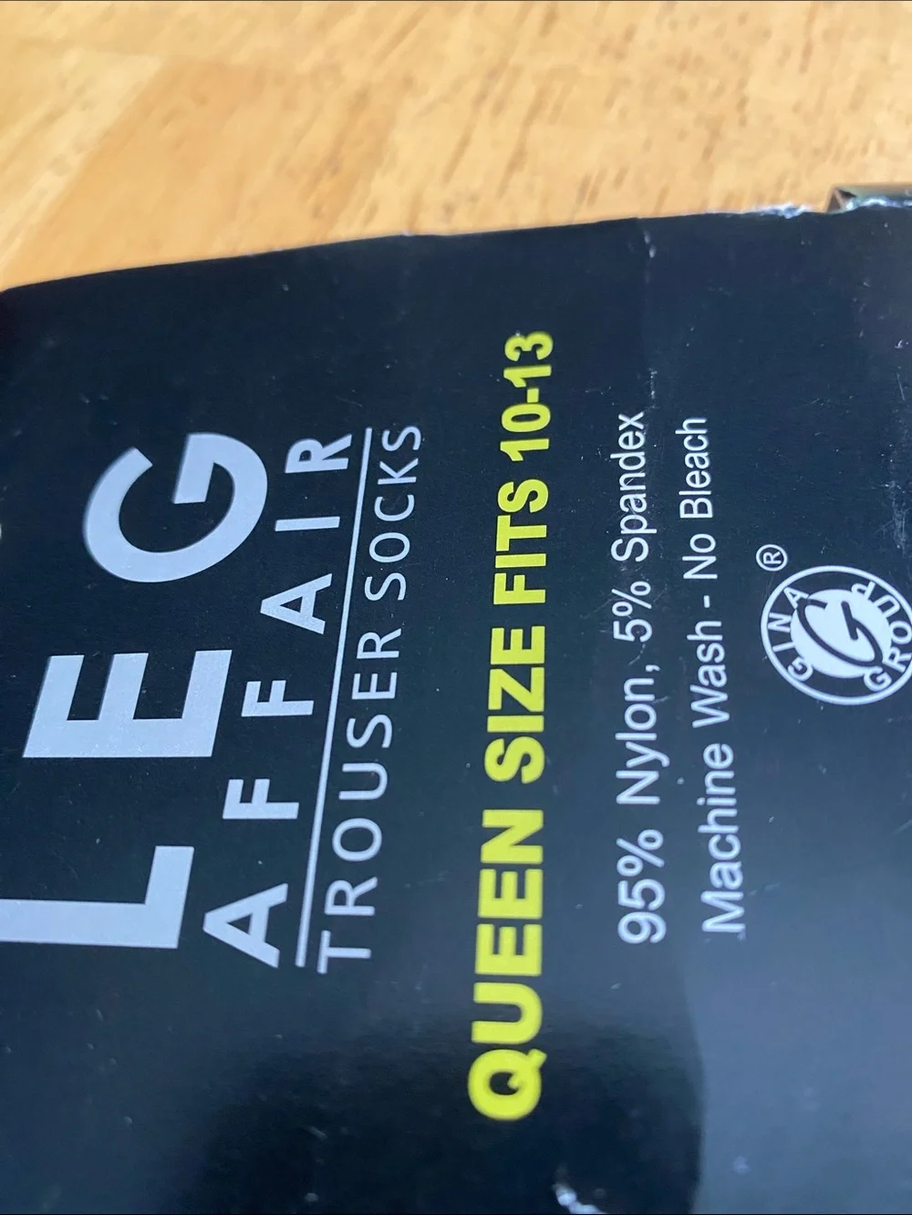 Leg Affair Trouser Socks Black One Size Fits 10-13 New